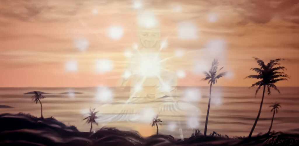 Sri Lanka Budhha 2025, õli, 100x200 , Müügis 1000 €