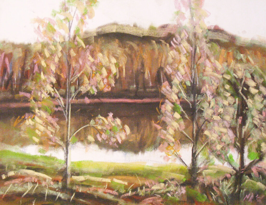 Sügisene Arbijärv Elvas 2006 Pastell 50x65 Erakogus