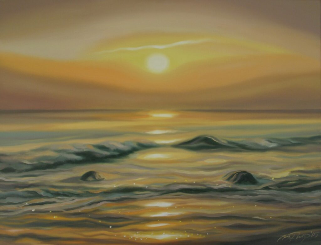 Õhtune meri 2005 Giclee-graafika 120x90 Müügis 400 €