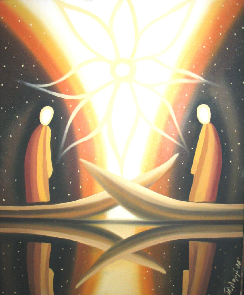 Ühes valguses. Õli 75x55 Lõuend 2006 Erakogus