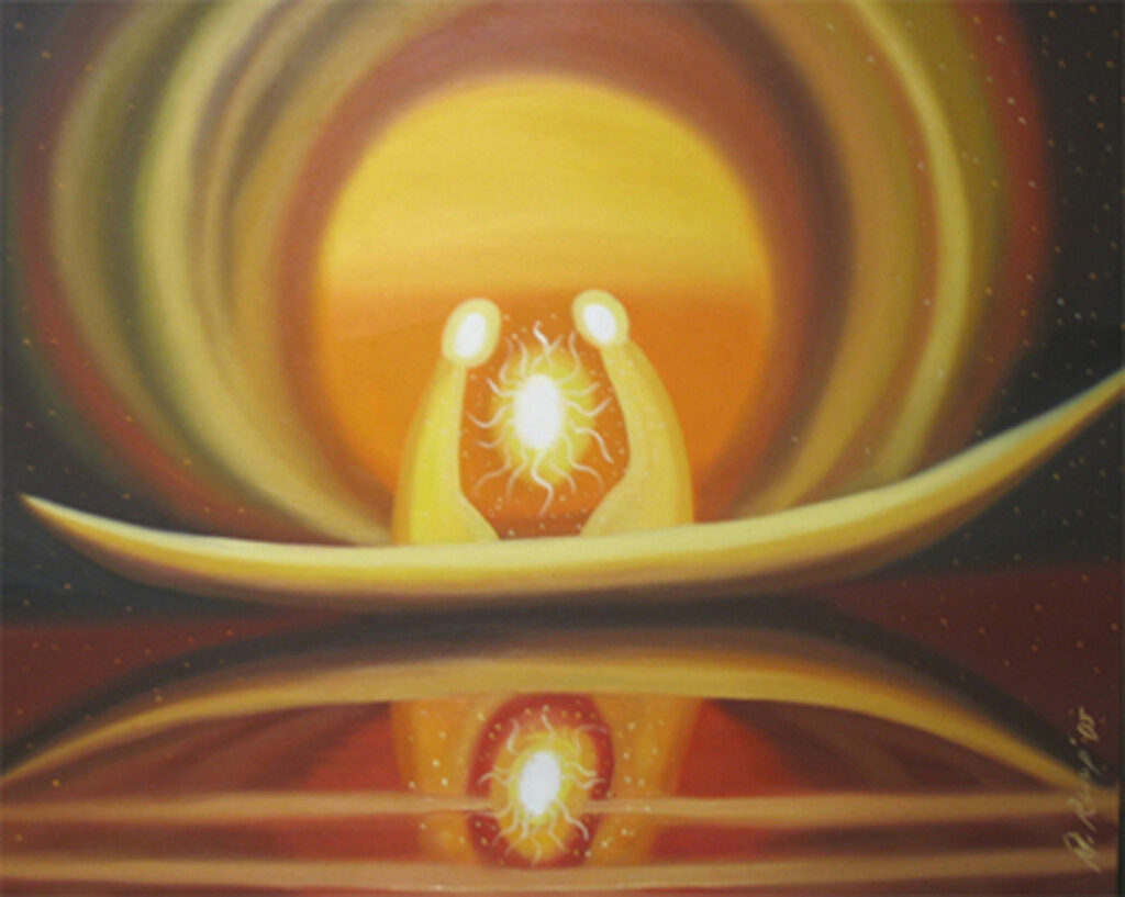 Ühes paadis, uus algus 2005 Õli 80x65 Erakogus