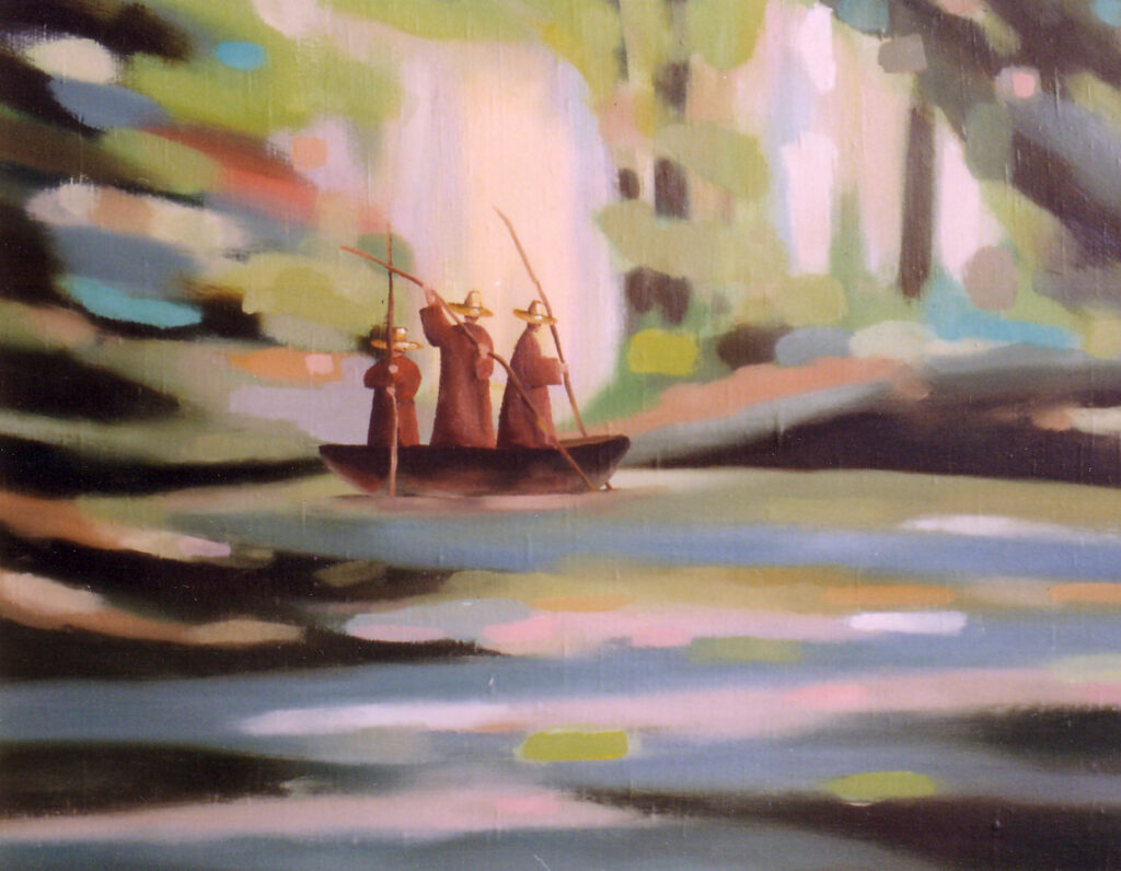 Jägala jõe vahtkond. Õli 120x90 Lõuend 1997 Erakogus
