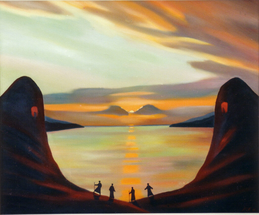 Kahe vahel. Õli 55x65 Lõuend 1997 Erakogus