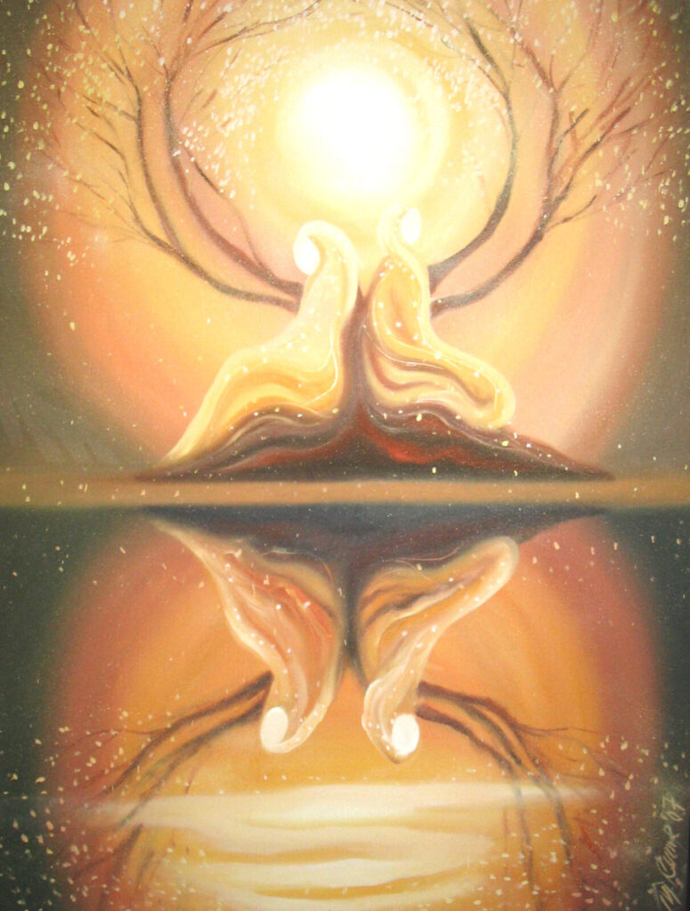 Kahekesi ühel saarel. Õli 120x90 Lõuend 2005 Erakogus