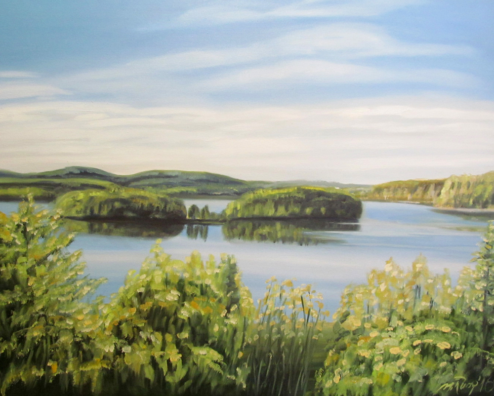 Kevade algus Pühajärvel 2016 Õli 100x80 Erakogus