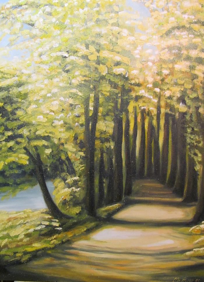 Kevadine park Emajõe ääres 2015 Õli 93x69  Erakogus