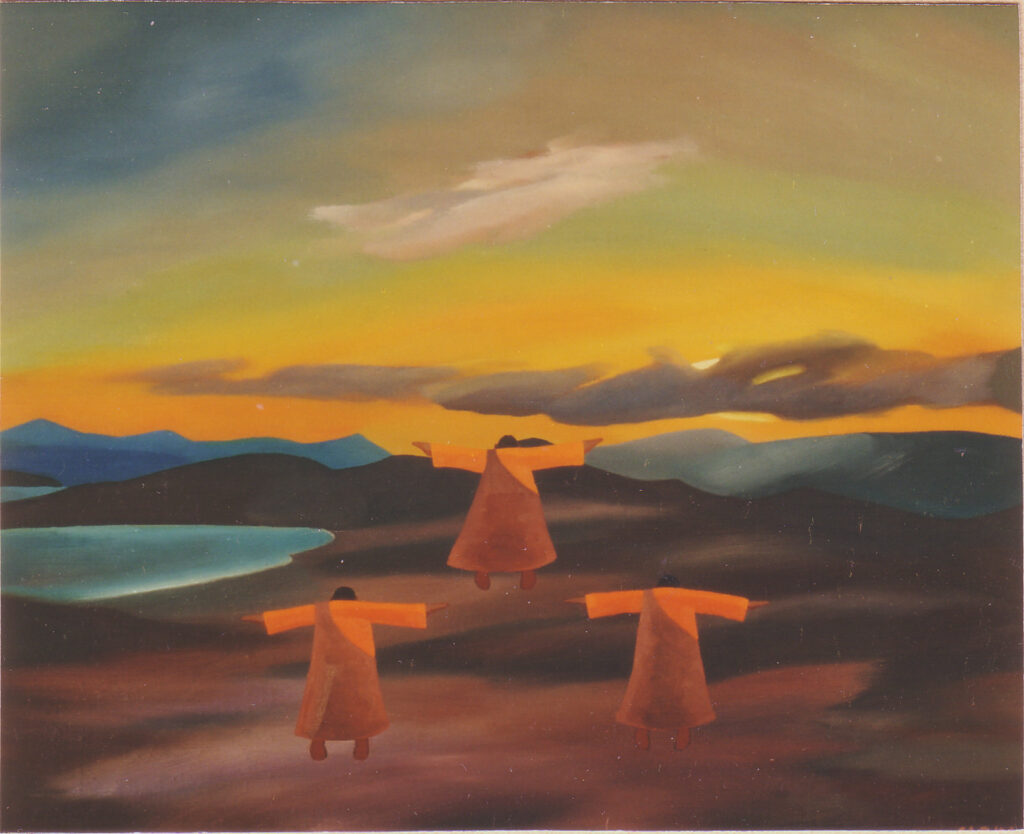 Lend on reaalne. Õli 50x65 Lõuend 1996 Erakogus