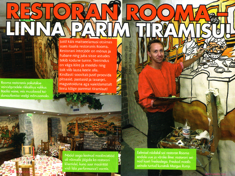 Restoran Rooma, linna parim tiramisu