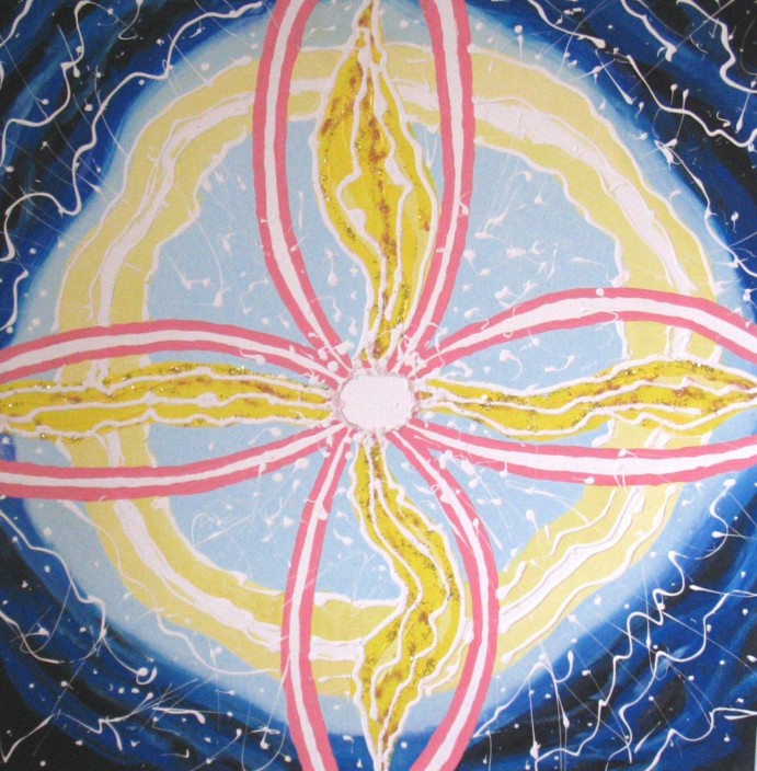 Õnnemandala 1. 2009 Akrüül 100x100 Erakogus