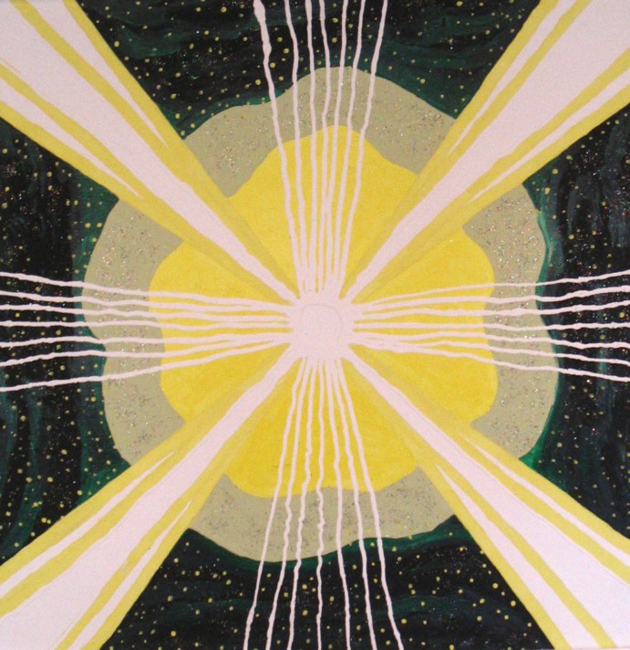 Õnnemandala 5. 2009 Akrüül 100x100 Müügis 300 €
