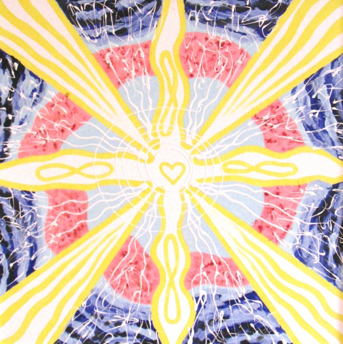 Õnnemandala 8. 2009 Akrüül 100x100 Erakogus