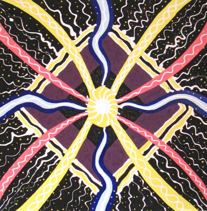 Õnnemandala 9. 2009 Akrüül 100x100 Erakogus