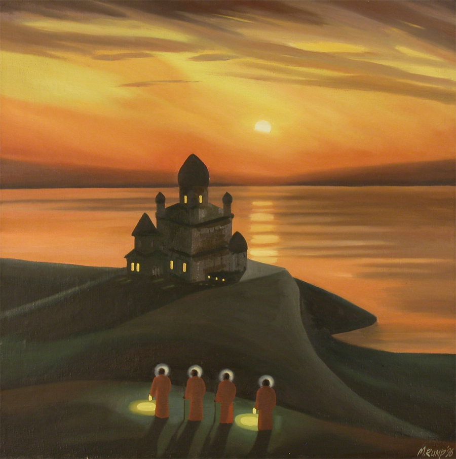 Rohelise kalju klooster 1996 Giclee-graafika 100x100 Lõuend alusraamil 400 €