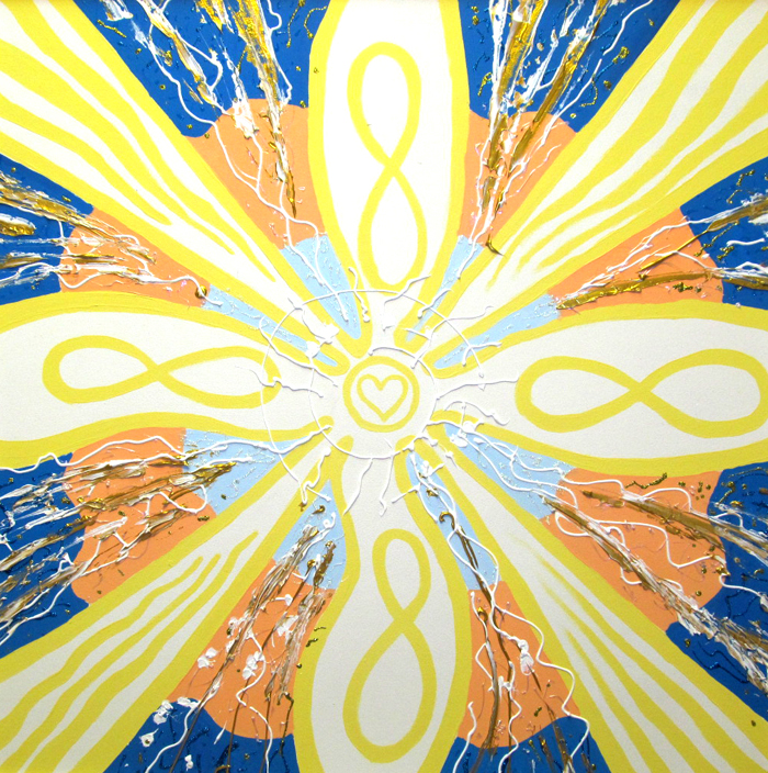 Südame avardamise ja külluse mandala 2016 akrüül 80x80 Erakogus